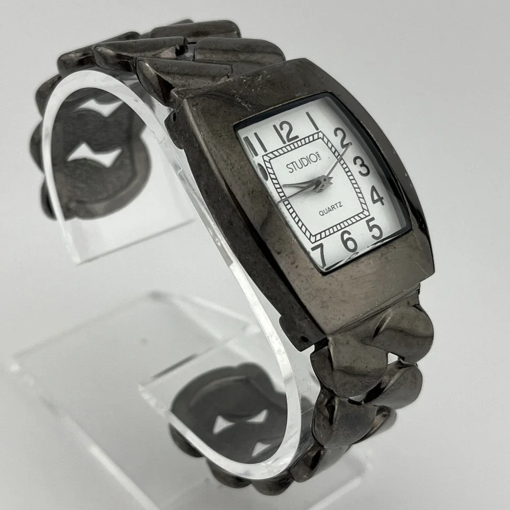 Studio Time Watch Women 31mm Case‎ Hinge Bangle Band- New Battery